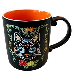 ELI + ANA 2022 Coffee Mug 21 oz Dia De Los Muertos Charlie Day Of The Dead Cat